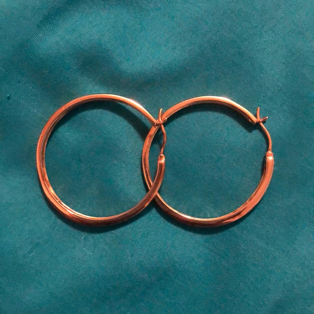 Gold hoops with rhinestones